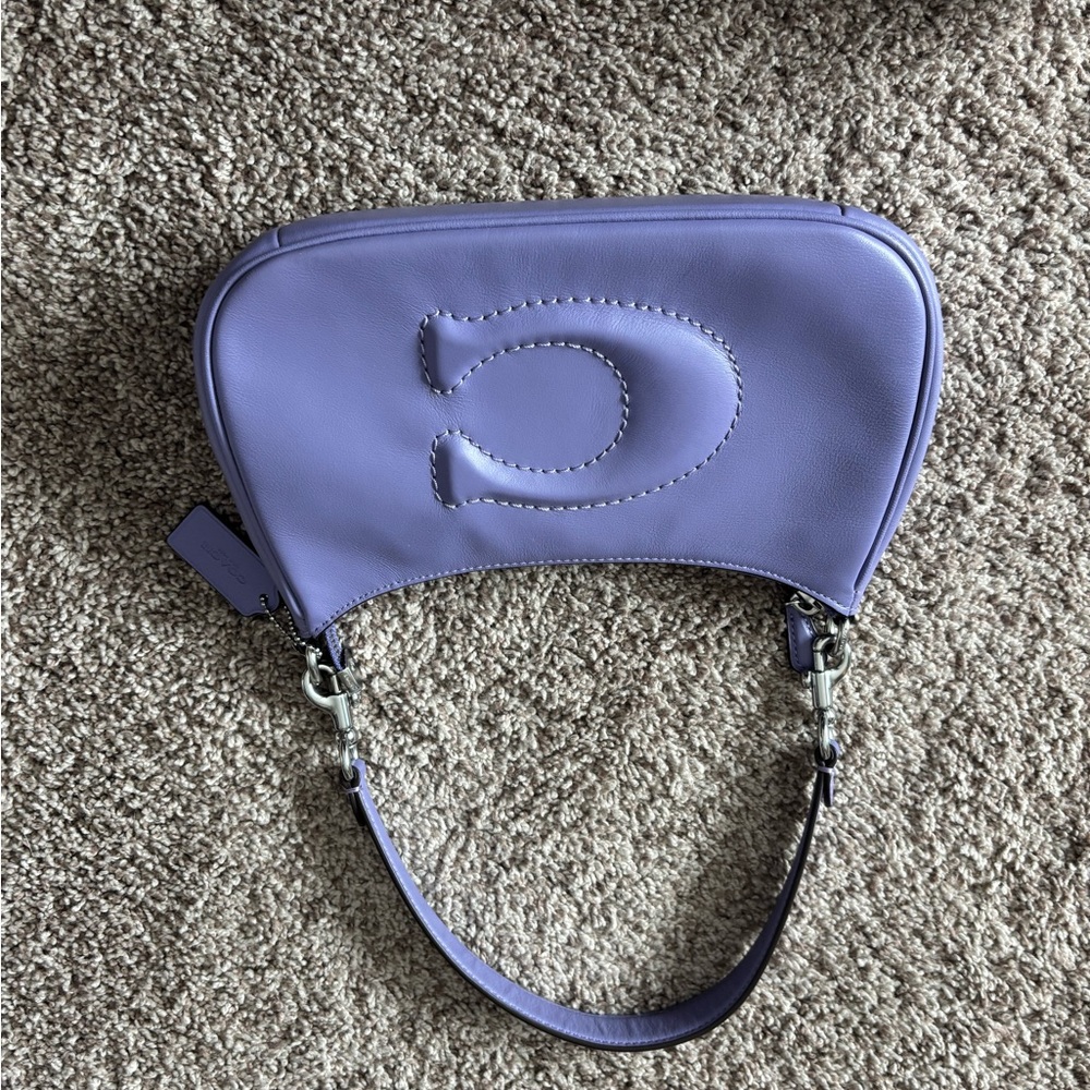 Coach Purple Leather Crossbody Teri Bag - Picture 2 of 5
